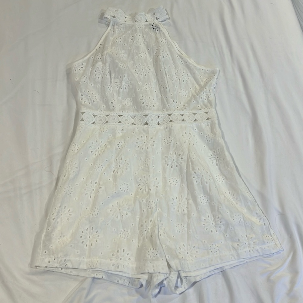 BNWOT SHEIN white eyelet romper